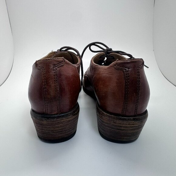Vintage FRYE All Leather OXFORD Shoes - Lace Up mahogany Casual Loafers Size 8.5 - Picture 3 of 7